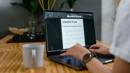 Social media content planning for businesses with organized post ideas and content calendar strategy