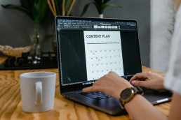 Social media content planning for businesses with organized post ideas and content calendar strategy