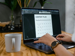 Social media content planning for businesses with organized post ideas and content calendar strategy
