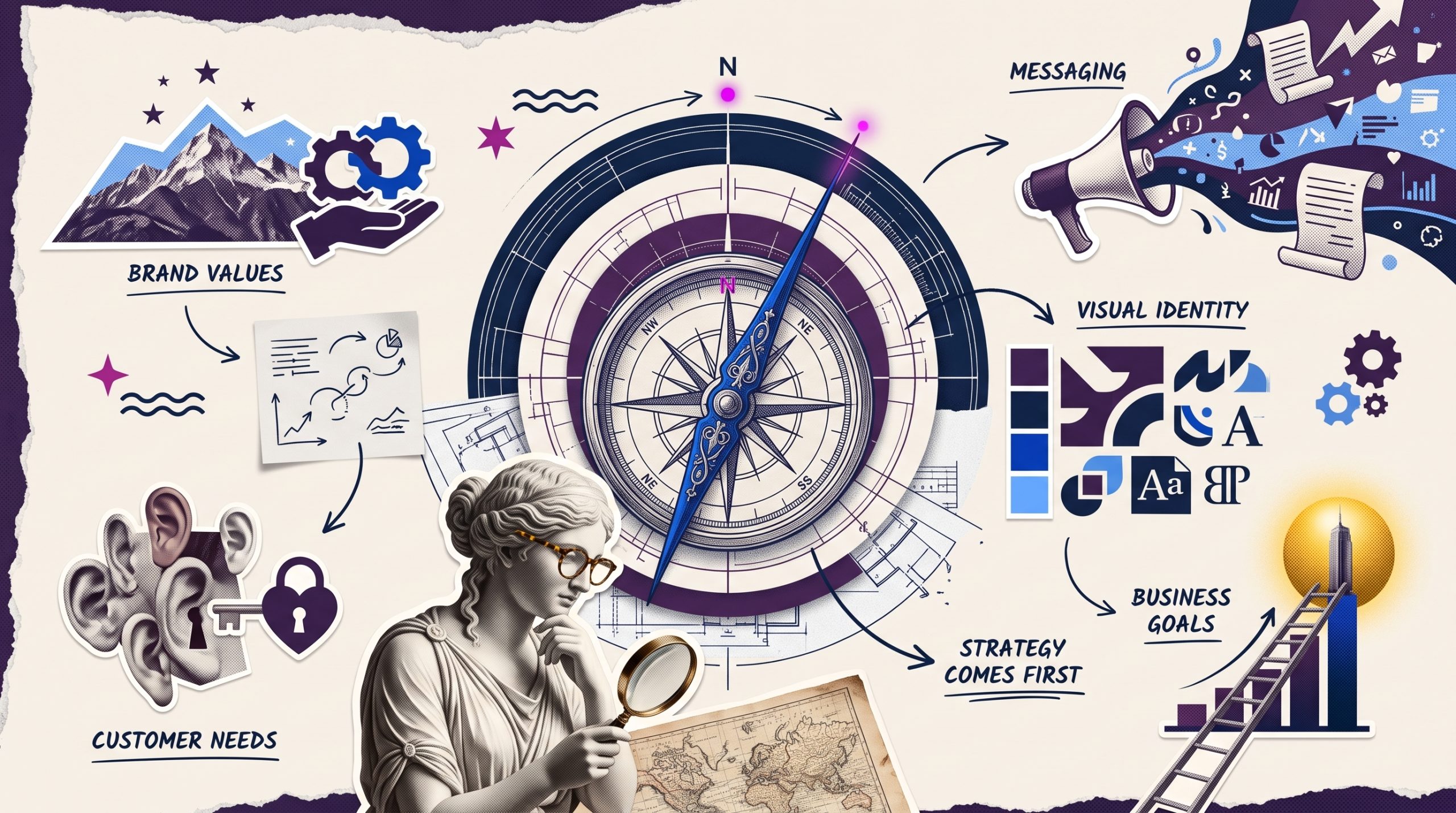 Brand strategy built around clear purpose, values, and business goals