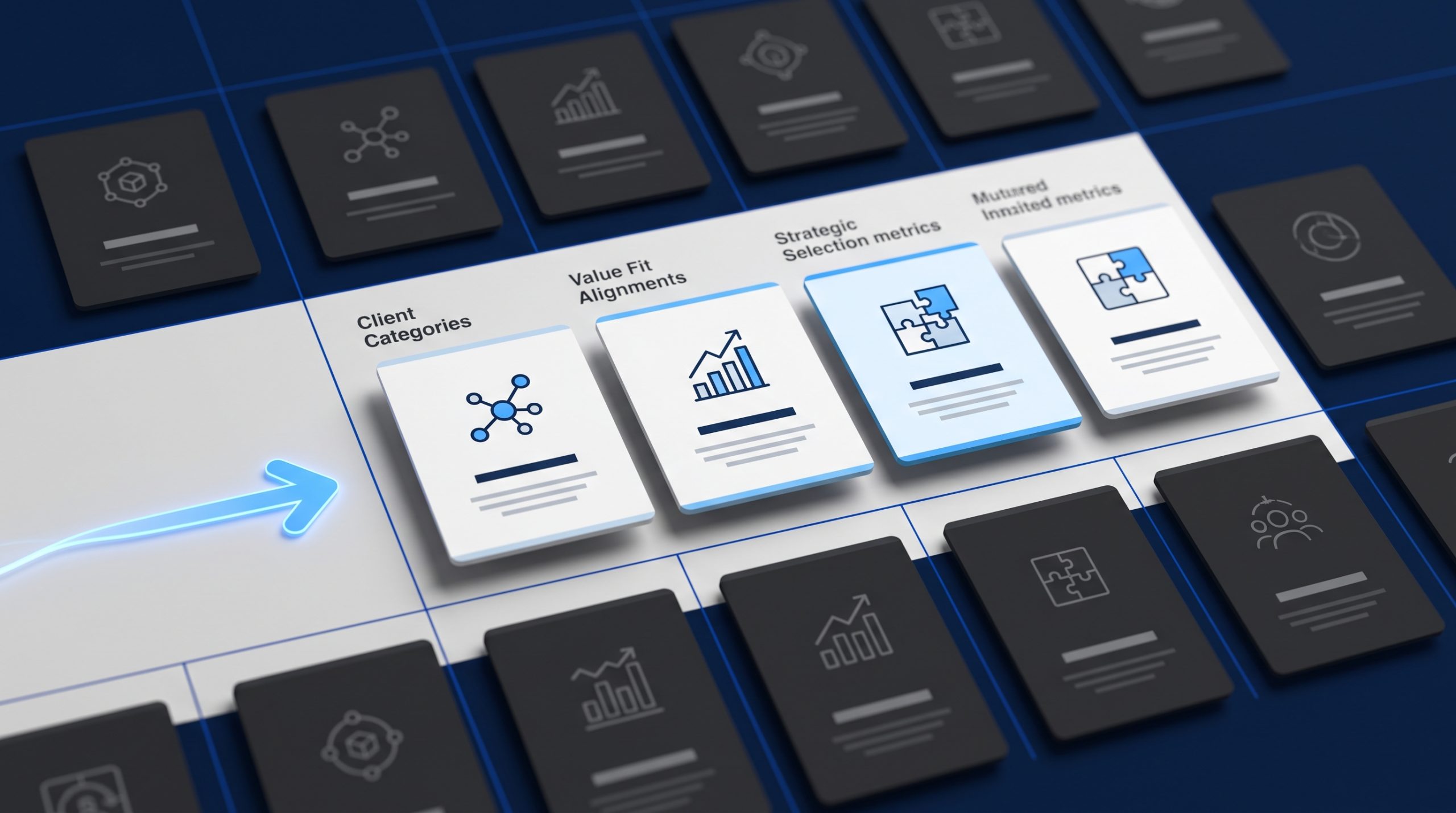 Close-up visual of strategic positioning that filters and attracts the right clients